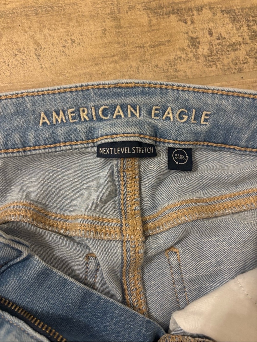 American Eagle Outfitters Light Blue Next Level Stretch Jeans